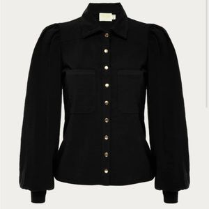 NATION LTD BUTTON UP SHIRT BLACK SIZE XL NWOT